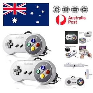 Ergonomic 2 Pack SNES USB Game Controllers for Windows & Mac - Play Nostalgic - Picture 1 of 11
