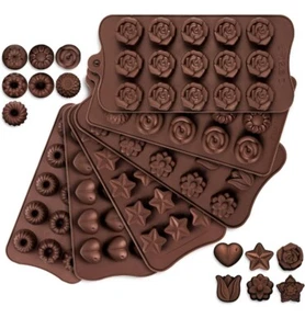 Silikon Schokoladenformen, Schokolade Süßigkeiten Form, Kuchen Schokolade Herstellung Formen 6 Stück - Bild 1 von 7