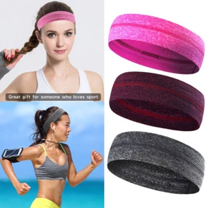 Women Men Sport Sweat Headband Hair Band Elastic Stretchable Fit Yoga Running US - Picture 1 of 14