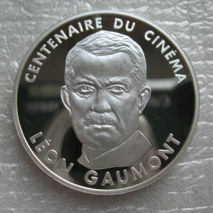 France 100 Francs 1995 Silver Proof Coin Centennial of Cinema,Leon Gaumont - Picture 1 of 2
