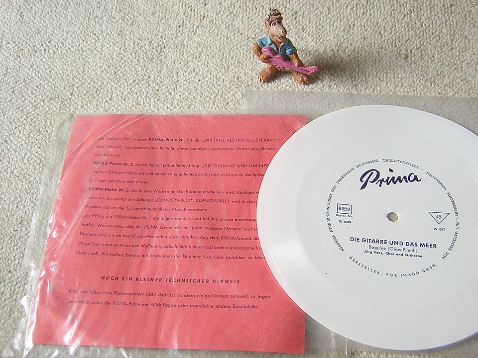 JÖRG VENS Die Gitarre und das Meer 7" FLEXI + BEILAGE PRIMA Nr. 2 - Bild 1 von 1