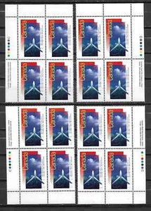 Canada - Scott 1528 - Matched Set of Plate Blocks - UN Int Civil Aviation - 1994 - Picture 1 of 1