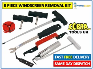 Set rimozione vetri parabrezza 8 pezzi kit parabrezza auto furgone garage strumento manuale UK 6-16 - Foto 1 di 3