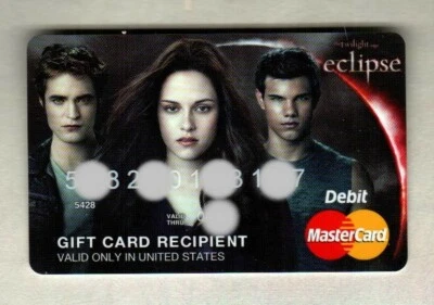 MYPLASH Twilight Saga: Eclipse ( 2010 ) Gift Card ( $0 - EXPIRED ) V1 - Image 1 of 2