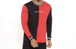 Fashion Nova Men Lowkey Colorblock Long Sleeve Shirt Large New - Picture 1 of 4