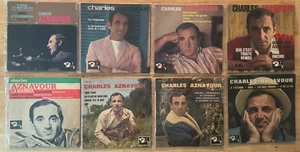 LOT OF 45 7" FRENCH EP-SP-FLEXI-JUKEBOX CHARLES AZNAVOUR - Picture 1 of 14