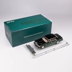 GFCC 1/64 Scale Rolls-Royce Silver Spur III 1994 Black/Green Diecast car Model - Picture 1 of 2