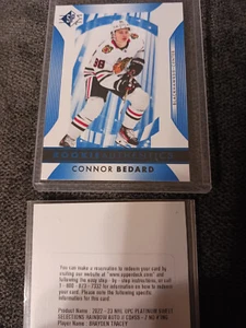 23-24 UD SP Rookie Authentics Connor Bedard w Free Brayden Tracey Redemption - Picture 1 of 2