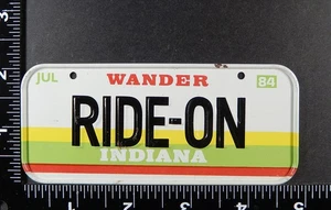 1984 Post Cereal INDIANA Miniature License Plate (m84p0081) - Picture 1 of 2