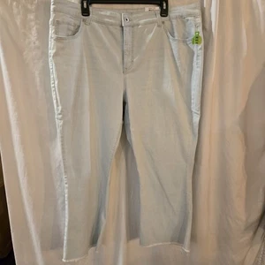 Style &Co Size:20W Women Curvy Midrise Crop Light Blue Wash New With Tags - Picture 1 of 5