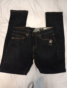 Volcom Jeans Men's Vorta 29 Slim Straight Leg Stretch Blue Jeans 29 X 32 Nwt - Picture 1 of 7