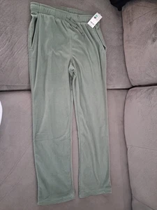 NWT Boys Size 12 Carter's Kid Green Bootcut Fleece Pull On Sweatpants - Picture 1 of 4