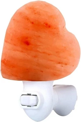 Lámpara Corazón, Enchufe de Luz Nocturna de Sal, Cristal Natural Original Sal del Himalaya Ro Foto 1 de 4