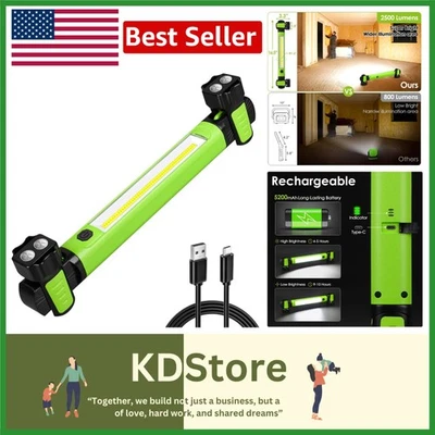 2500LM LED Work Light Rechargeable Magnetic Work Light for Car Repair Garage - Image 1 of 4