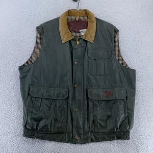 Vintage Woolrich Wool Lined Vest Mens XL Hunting Waterproof Corduroy Collar 90s - Picture 1 of 8