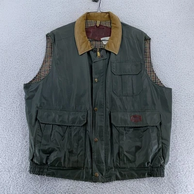 Vintage Woolrich Wool Lined Vest Mens XL Hunting Waterproof Corduroy Collar 90s - Image 1 of 4