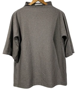Bryan Walker Adria Jacquard Houndstooth Funnel Neck 3/4 Sleeve Tunic Sz XS - Picture 1 of 6