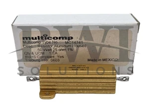 NUEVA Resistencia Carcasa Aluminio Multicomp MC14741, 50 W 25 OHM 1% - Imagen 1 de 7