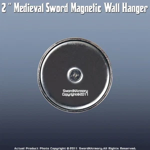 2" Super Powerful Magnetic Wall Hanger for most Metal Medieval Swords Daggers - Picture 1 of 2