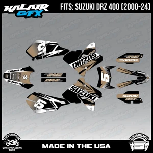 Graphics kit for Suzuki DRZ400 SM, S and E (2000-2024) Turbo Series - Tan - Picture 1 of 4