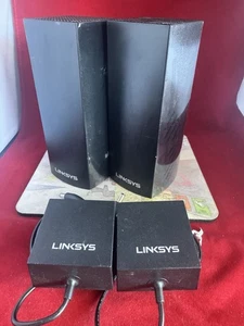Linksys VELOP AC2200 Tri-Band Mesh Wi-Fi System 2-pack Router (WHW03 V2) - Black - Picture 1 of 3