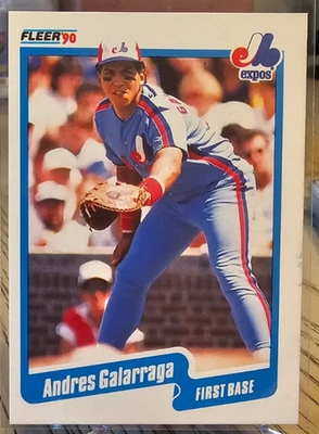1990 Fleer Andres Galarraga #345 Montreal Expos - Image 1 of 2