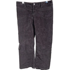 Athleta Dusty Black Corduroy Pants Trousers Women's Low Rise 10P - Picture 1 of 6