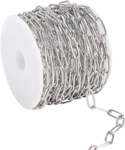Büroklammer Kette zur Schmuckherstellung Edelstahl Büroklammer Ketten Rolle für Nec - Bild 1 von 7