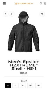 Men's Epsilon H2XTREME Shell - HS-1 Black and Grey Medium MSRP $220 - Picture 1 of 11