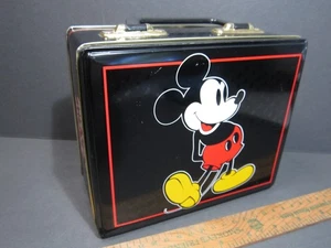 Fiambrera de hojalata Mickey Mouse Hudson Scott Taffy Disney World mango tapa abatible metal - Imagen 1 de 8