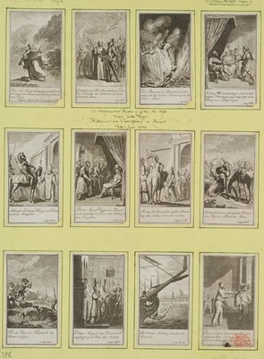 GEYSER (*1742) nach CHODOWIECKI (*1726), 12 Graphiken. Kreuzzüge ins Hl. Land, - Bild 1 von 4