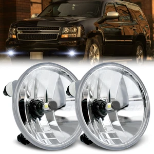 Clear Lens Fog Lights w/Bulbs For 07-14 Chevy Tahoe Avalanche Suburban GMC Yukon - Picture 1 of 12