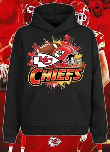 Kansas City KC Chiefs Hoodie / hooded sweatshirt jersey helmet , adults & youth - Picture 1 of 3