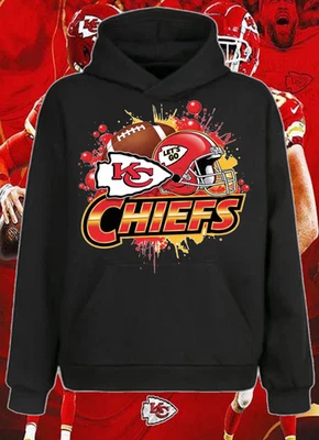 Kansas City KC Chiefs Sudadera con Capucha / Sudadera con Capucha Jersey Casco, Adultos y Jóvenes Foto 1 de 3