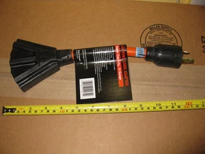 Carol Locking Cord Adapter 20A 12 Gauge Grounded 10 inch  - Picture 1 of 5