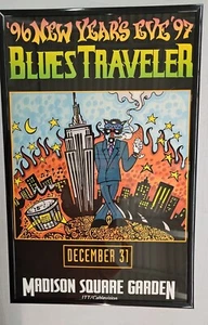 Blues Traveler 1997 New Years MSG Concert Poster 11 X 17 Framed - Picture 1 of 2