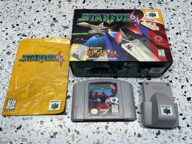 Star Fox 64 + rumble pack Nintendo 64 N64 EXMT+ condition COMPLETE n box!