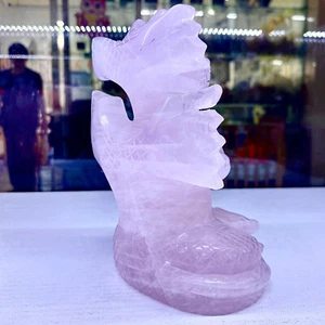 3.3LB  Natural pink crystal quartz products, hand carved crystal spiritual ornam - Picture 1 of 18