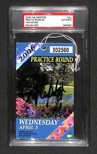 2006 MASTERS Full Ticket Badge Tom Watson Signed Autographed PSA/DNA Rare! - Picture 1 of 2