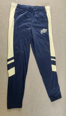 Navy Midshipmen Men's Active Track Pants Large Colosseum Bottom Leg Zippers Blue Cover