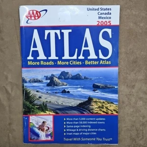 AAA Atlas 2005 USA United States Canada Mexico Road Map Travel Guide Book - Picture 1 of 4