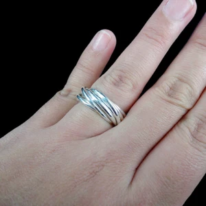 925 Sterling Silver Infinity 11 Band Ring Jewellery, Size O-UK, 7.5-USA - Picture 1 of 5