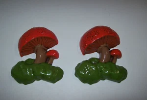 Vintage MID CENTURY MODERN Mushroom Ceramic Sculpture Wall Hangings Set - Picture 1 of 18
