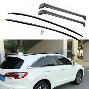 4Pcs Fits for Acura RDX 2012-2018 Black Roof Rail Rack Side Rail Bar Cross Bars - Foto 1 di 12
