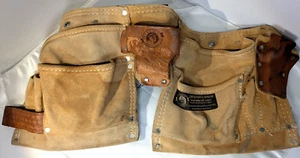 Rooster R-499-2 echt Wildleder Spaltleder Zimmermann Werkzeugtasche Web Gürtel - Bild 1 von 9
