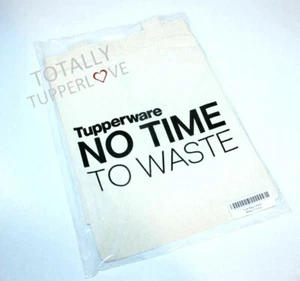 Bolso de Mano Tupperware Mediano Reutilizable Sin Tiempo que Perder Beige Negro Logotipo - Imagen 1 de 2