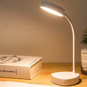 LED Reading Table Lamp Dimmable Touch Study Bedside Night Light USB Rechargeable - Picture 1 of 14