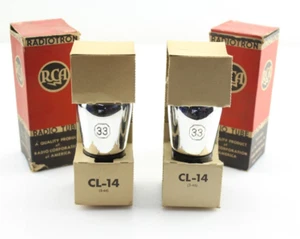New Qty 2 RCA Type 33 Pentode Vacuum Tube Matched Pair 1940 USA NOS Vacuum Tubes - Picture 1 of 10