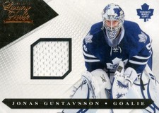 2010-11 Luxury Suite Maple Leafs Hockey Card #68 Jonas Gustavsson Jersey /599