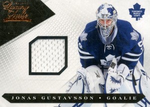 2010-11 Luxury Suite Maple Leafs Hockey Card #68 Jonas Gustavsson Jersey /599